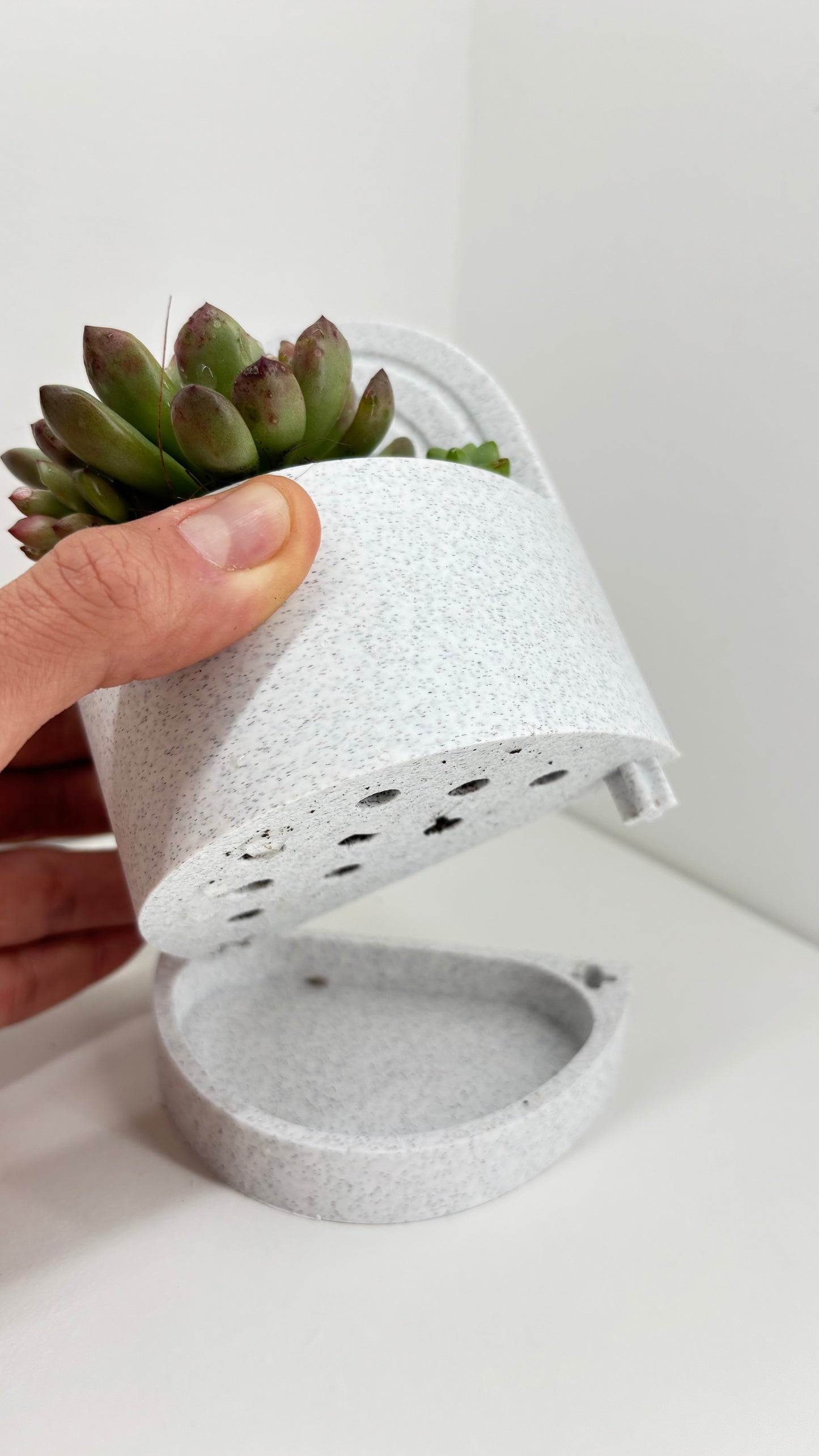 Bookend Planter With Water Reservoir