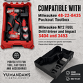 Milwaukee M12 Fuel Drill Driver Organiser | Compact Packout Insert