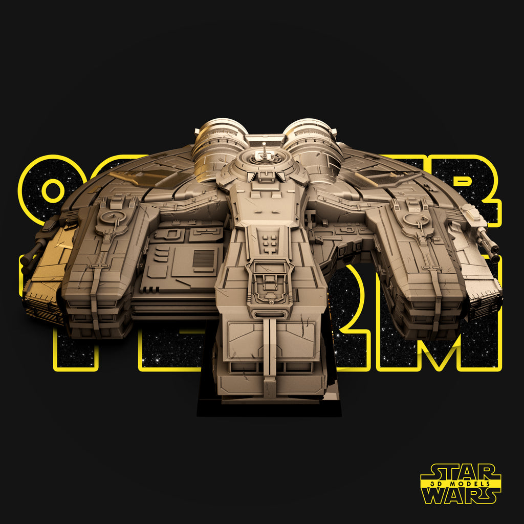 Sci-Fi Freighter-Inspired 3D Printed Display Model | 50cm
