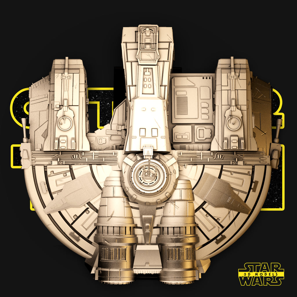 Sci-Fi Freighter-Inspired 3D Printed Display Model | 50cm