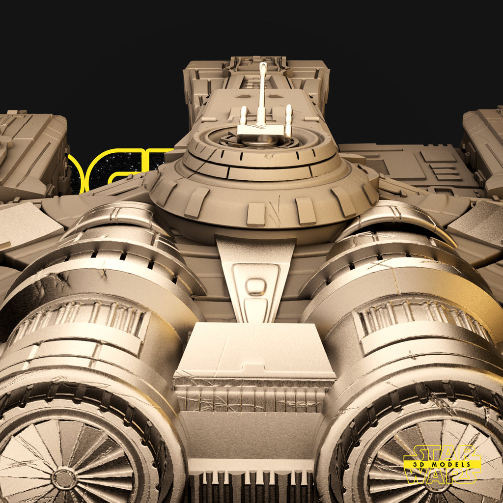Sci-Fi Freighter-Inspired 3D Printed Display Model | 50cm