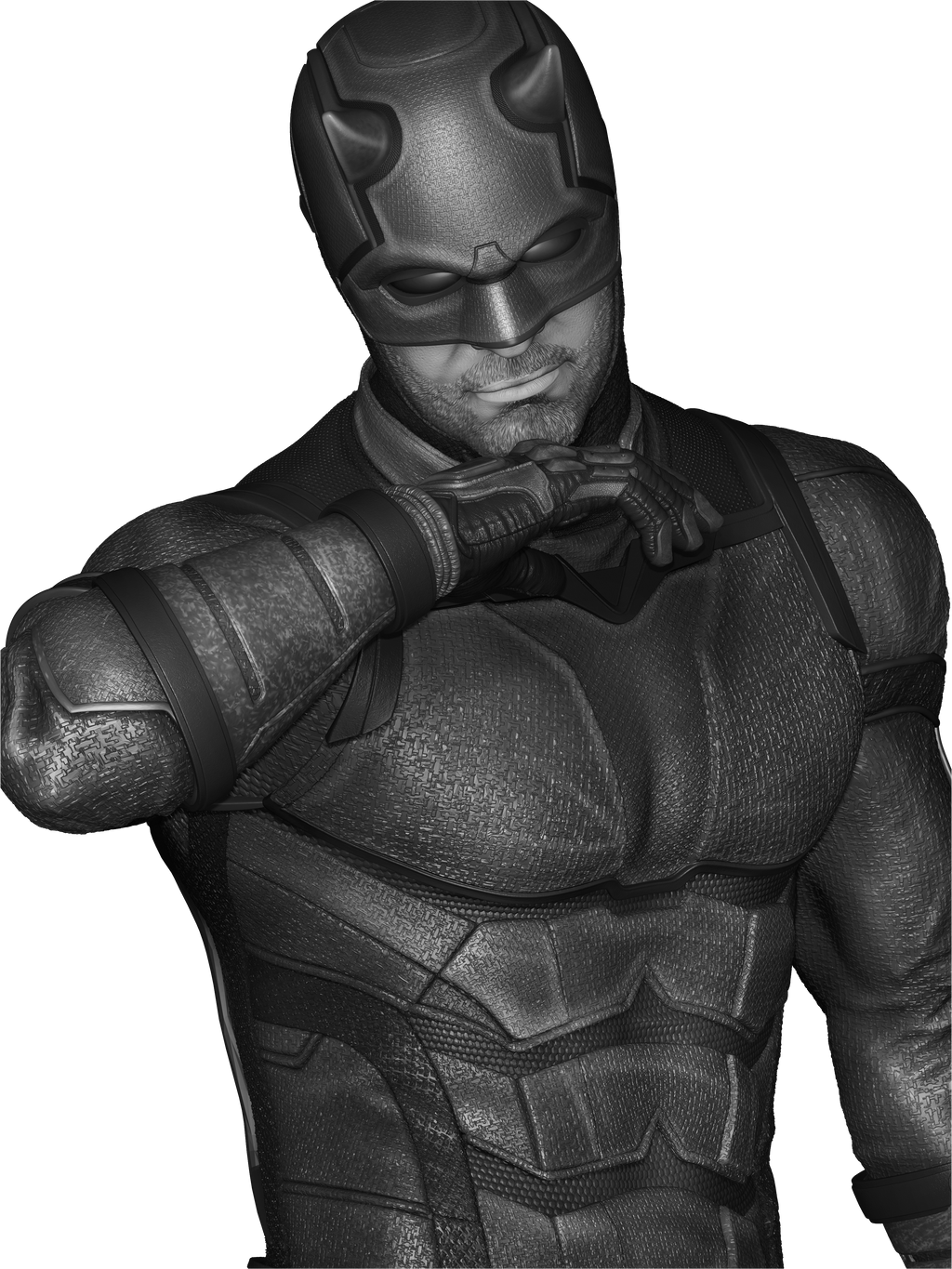 Red Masked Vigilante-Inspired 3D Printed Display Statue