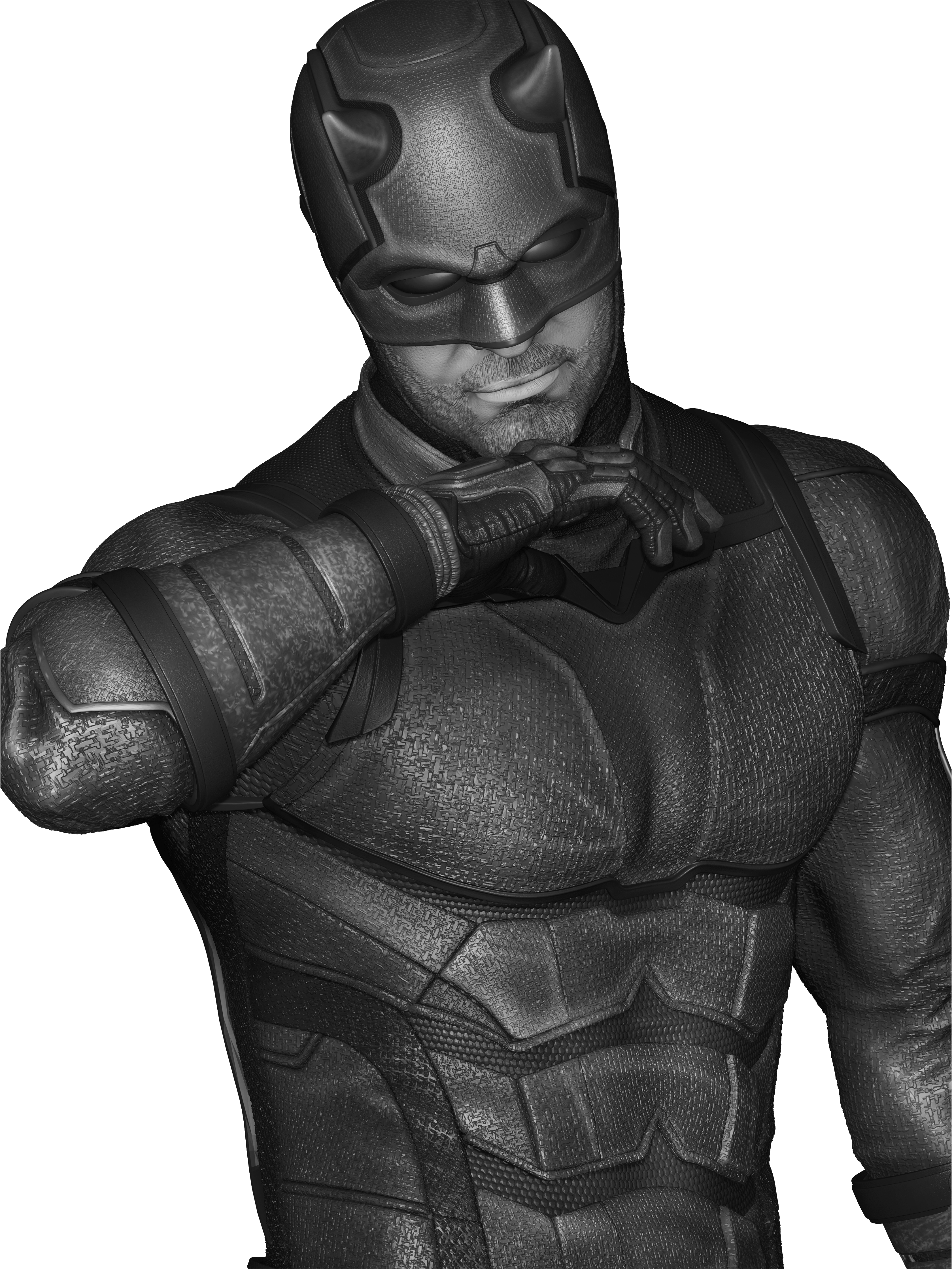 Red Masked Vigilante-Inspired 3D Printed Display Statue