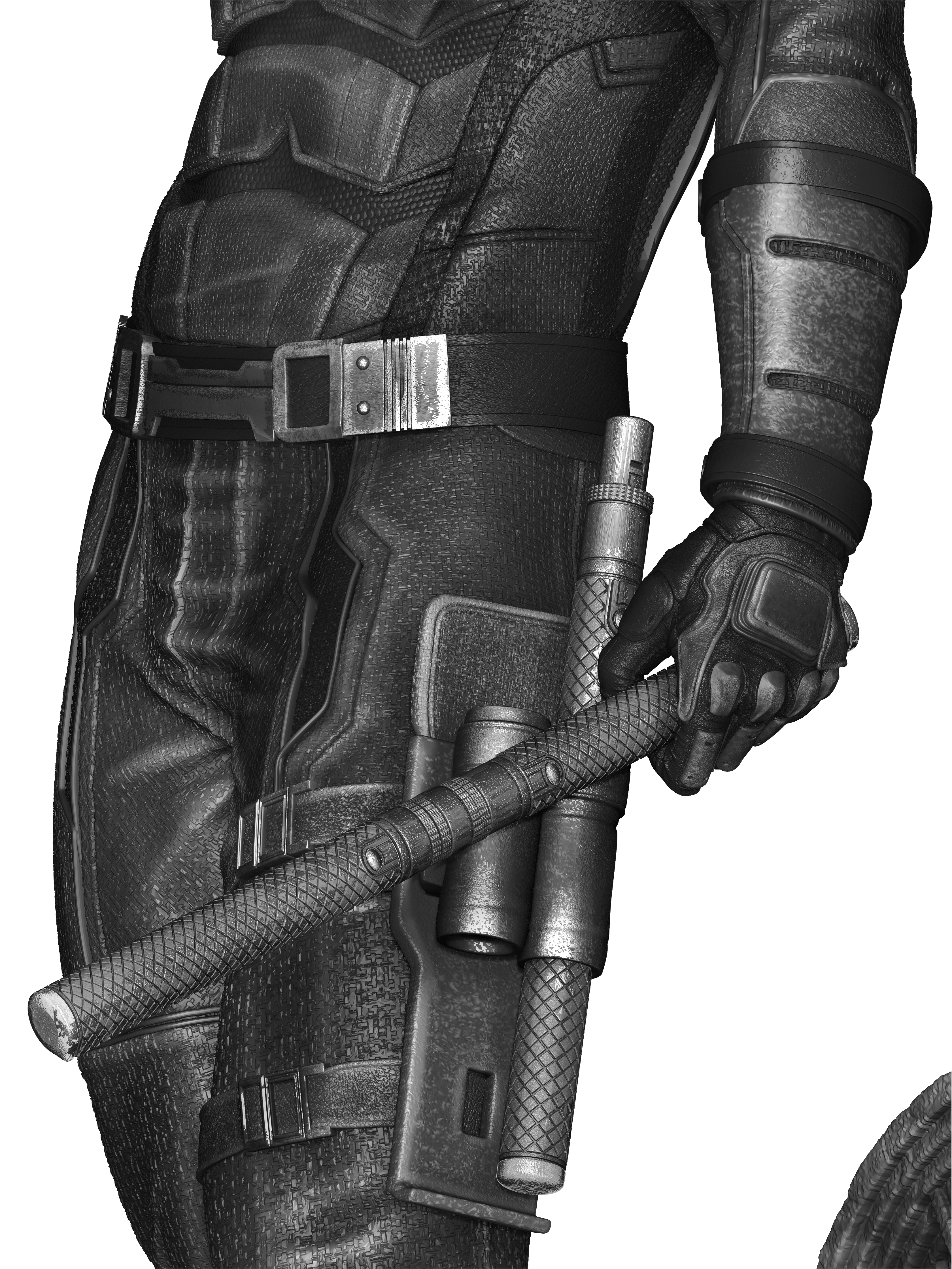 Red Masked Vigilante-Inspired 3D Printed Display Statue