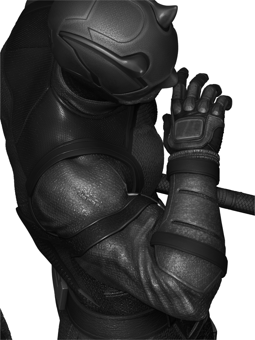 Red Masked Vigilante-Inspired 3D Printed Display Statue