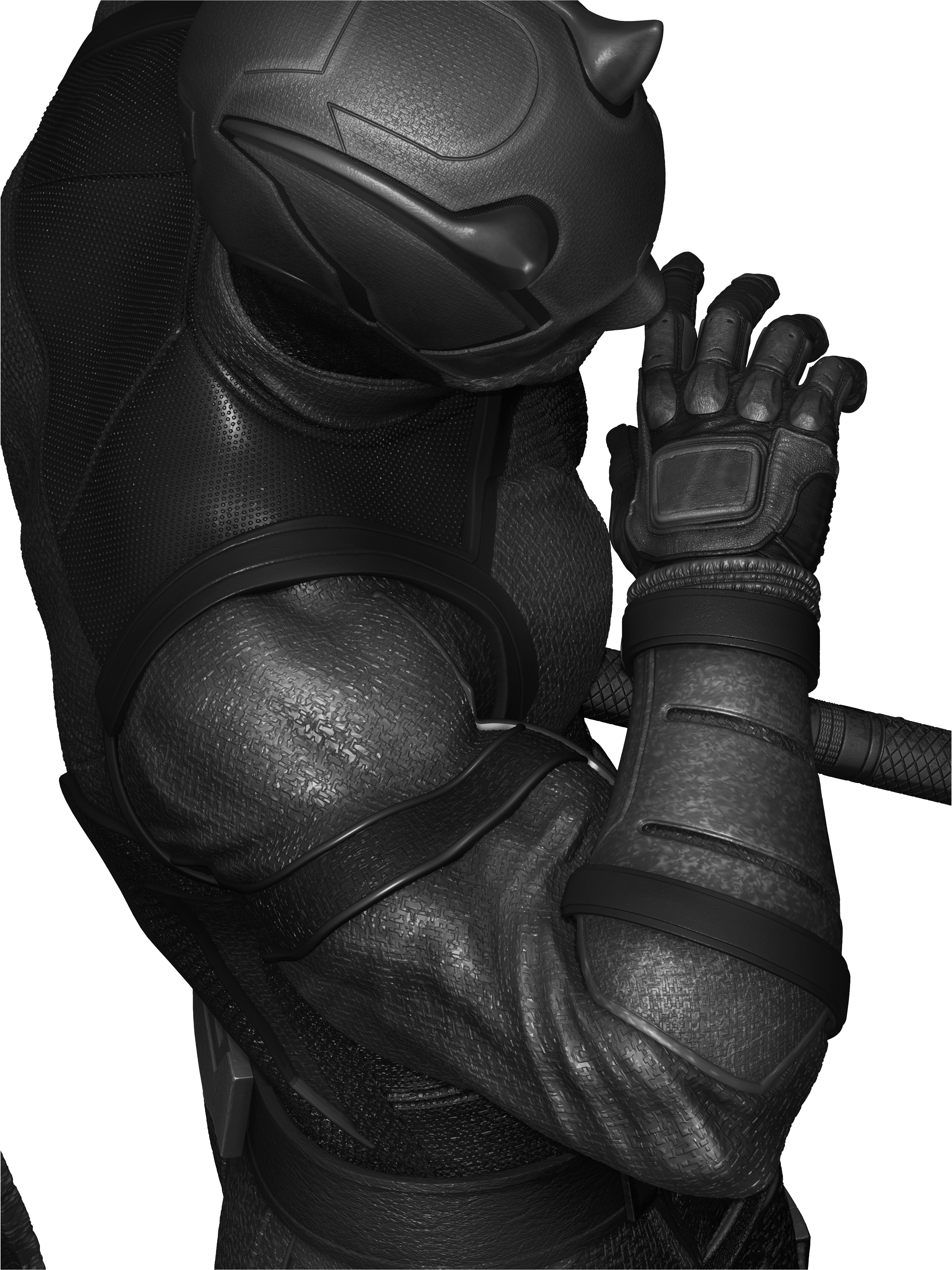 Red Masked Vigilante-Inspired 3D Printed Display Statue