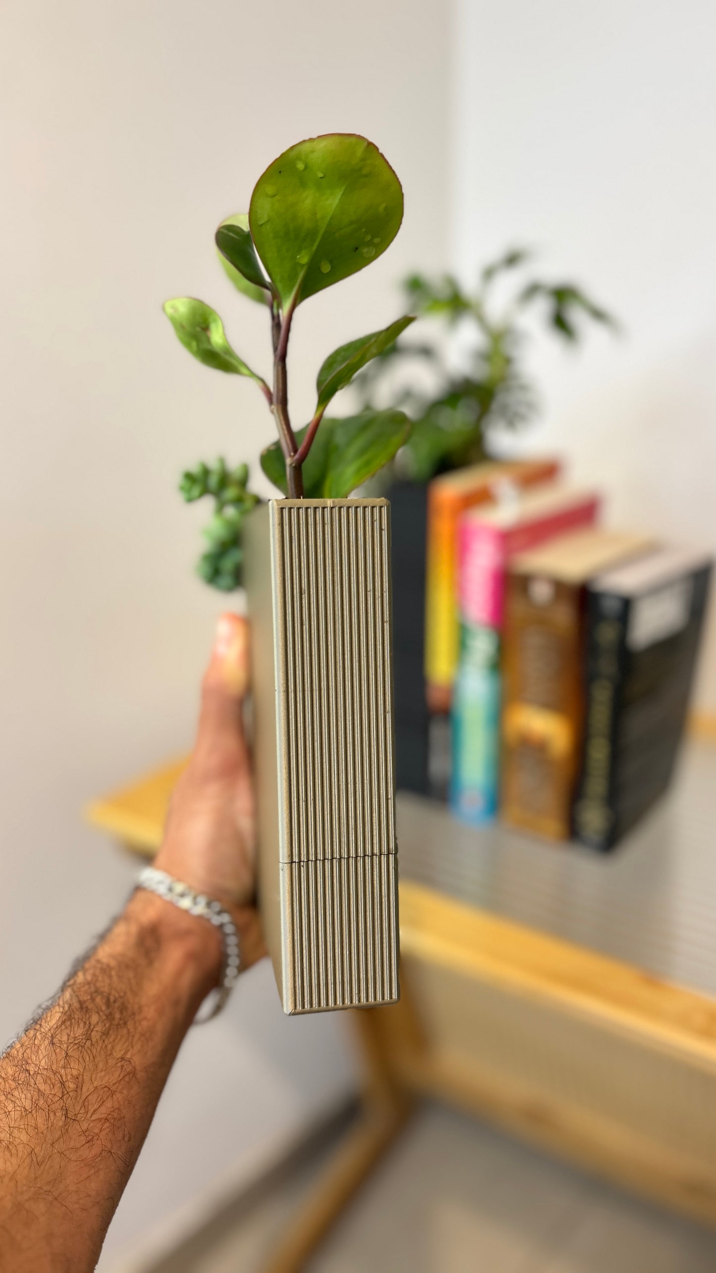 Book-Shaped Bookend Planter