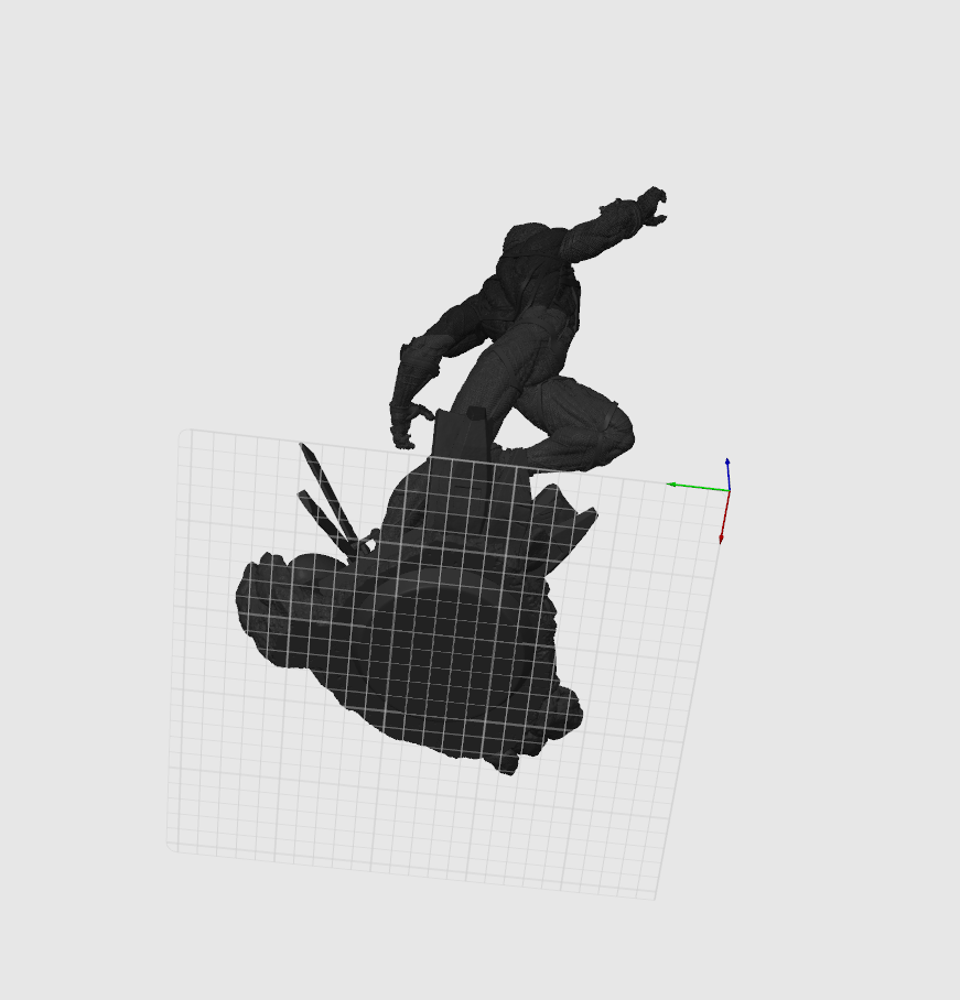 Panther Warrior-Inspired 3D Printed Display Sculpture