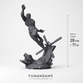 Panther Warrior-Inspired 3D Printed Display Sculpture