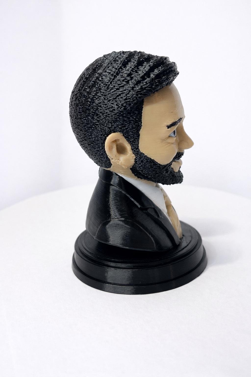 Custom 3D Printed Bust from Your Photo - Colour
