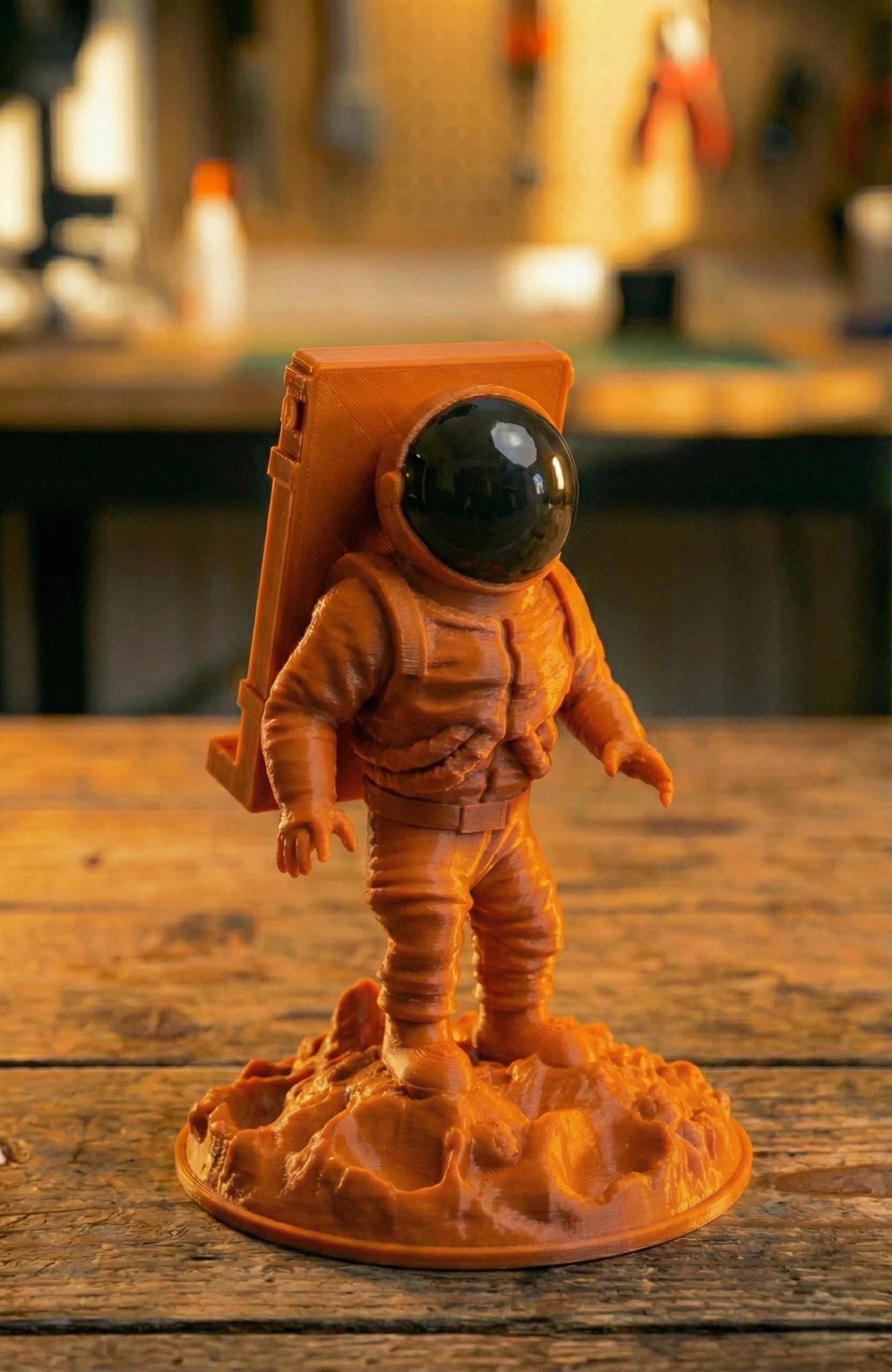 Personalized  Astronaut Phone Stand - Select from Colour Options: Green, Red, Blue & More!
