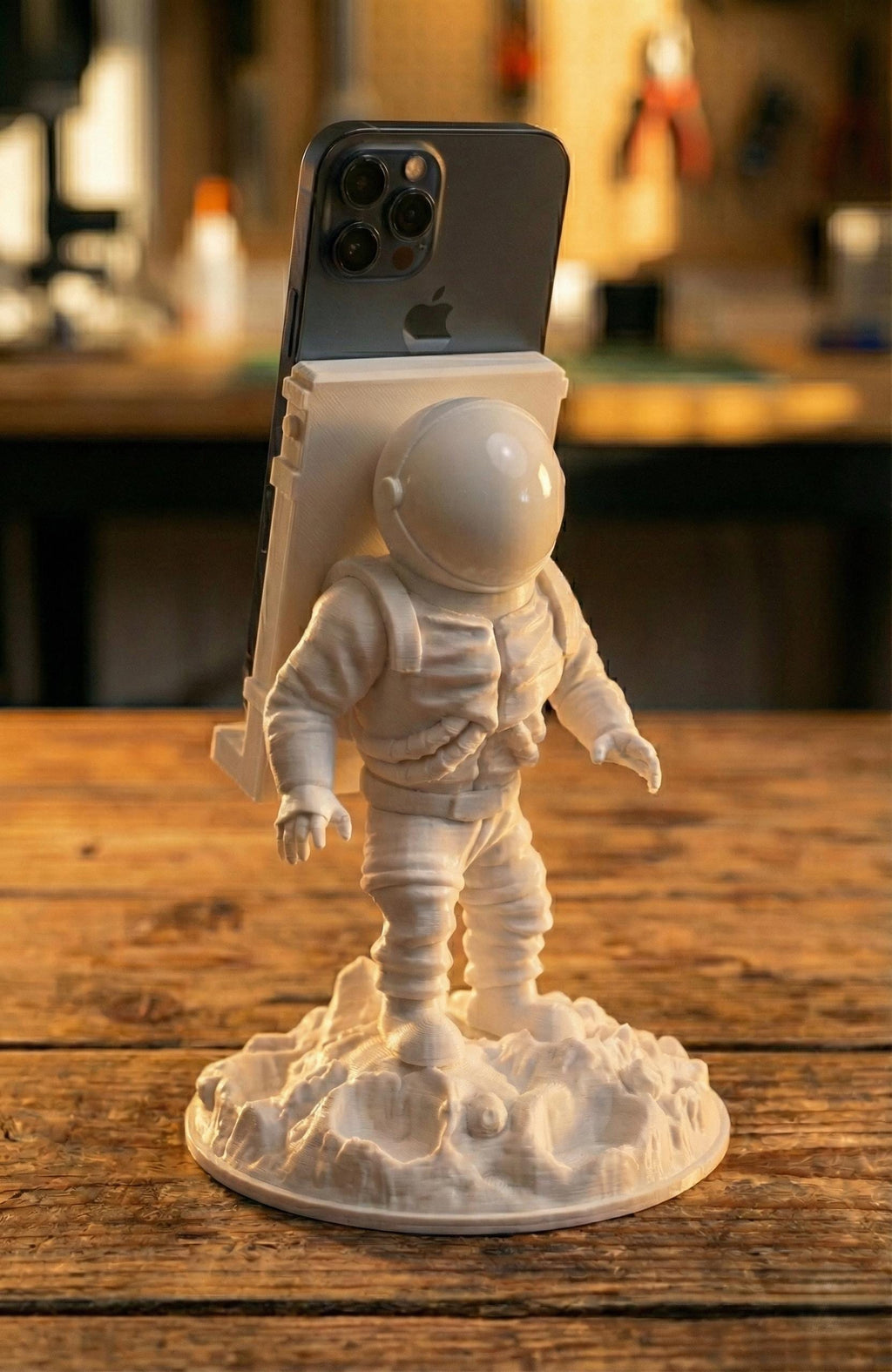 Personalized  Astronaut Phone Stand - Select from Colour Options: Green, Red, Blue & More!