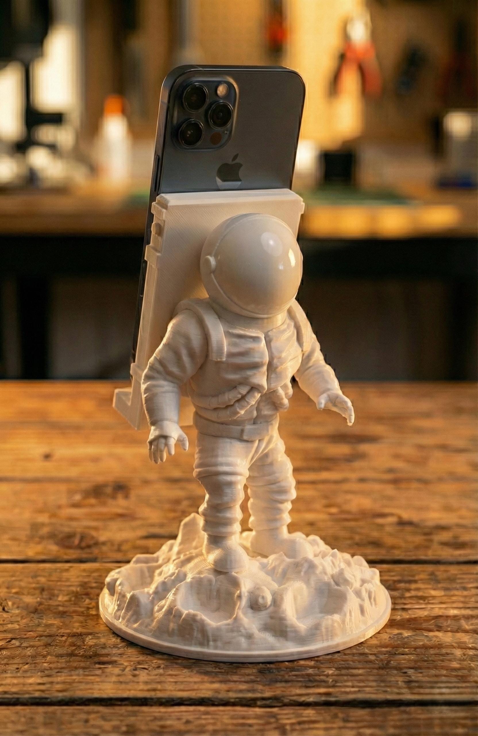 Personalized  Astronaut Phone Stand - Select from Colour Options: Green, Red, Blue & More!