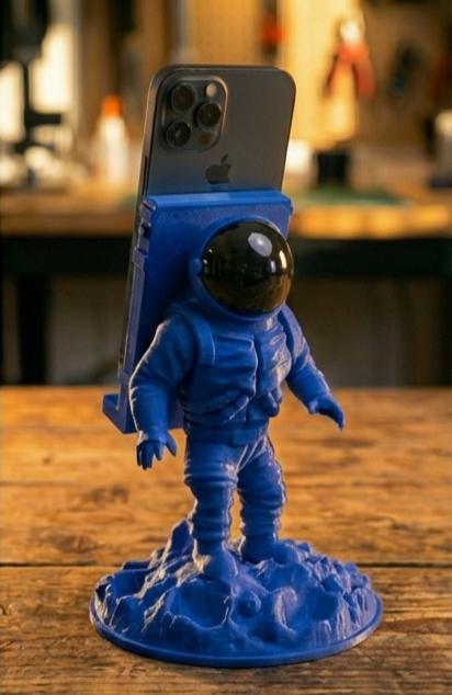 Personalized  Astronaut Phone Stand - Select from Colour Options: Green, Red, Blue & More!