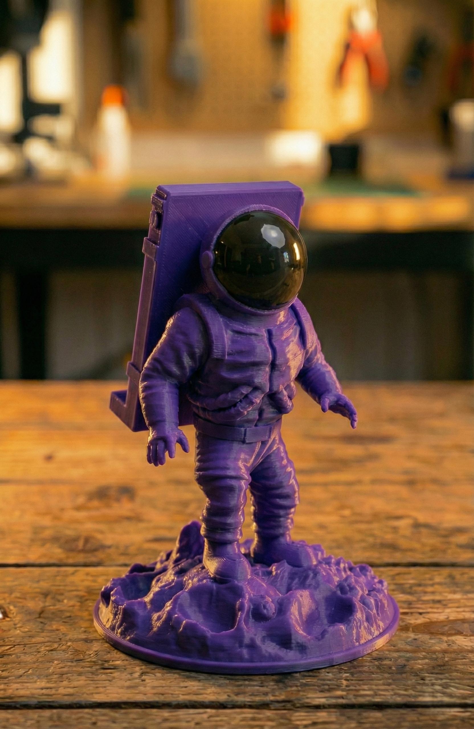 Personalized  Astronaut Phone Stand - Select from Colour Options: Green, Red, Blue & More!