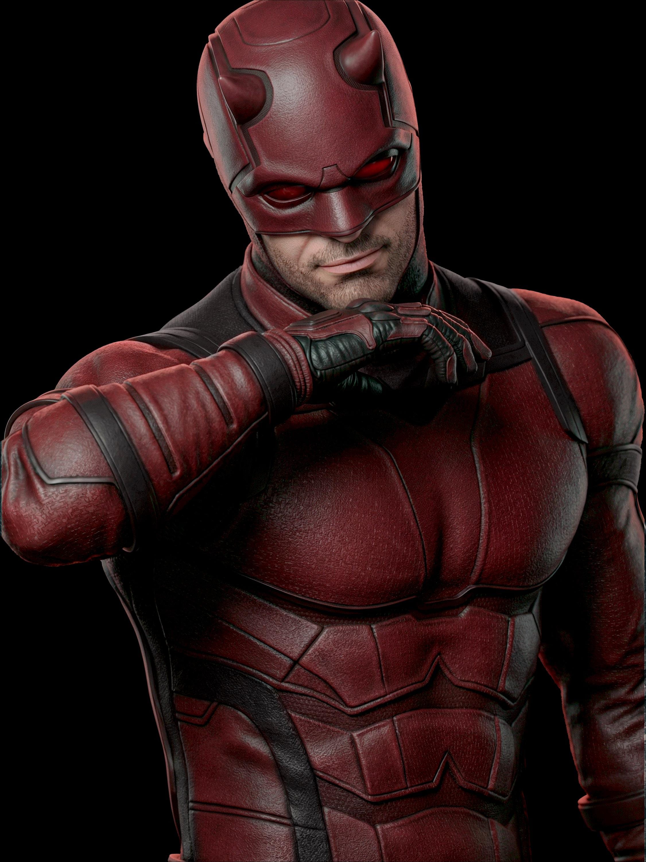 Daredevil Inspired 3D Printed Statue – 42cm Comic Figure Display