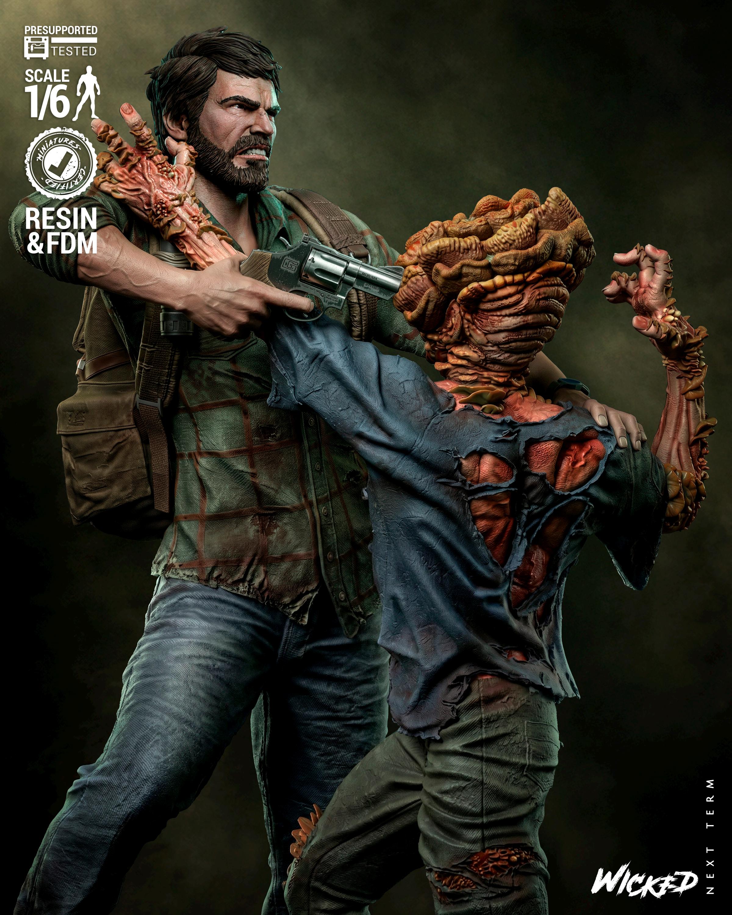 Joel Inspired  unpainted 3D Print Sculpture | 1/6 Scale Survivor Fan Art Model Kit
