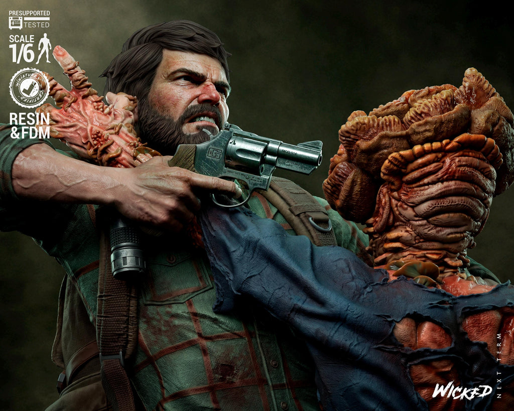 Joel Inspired  unpainted 3D Print Sculpture | 1/6 Scale Survivor Fan Art Model Kit