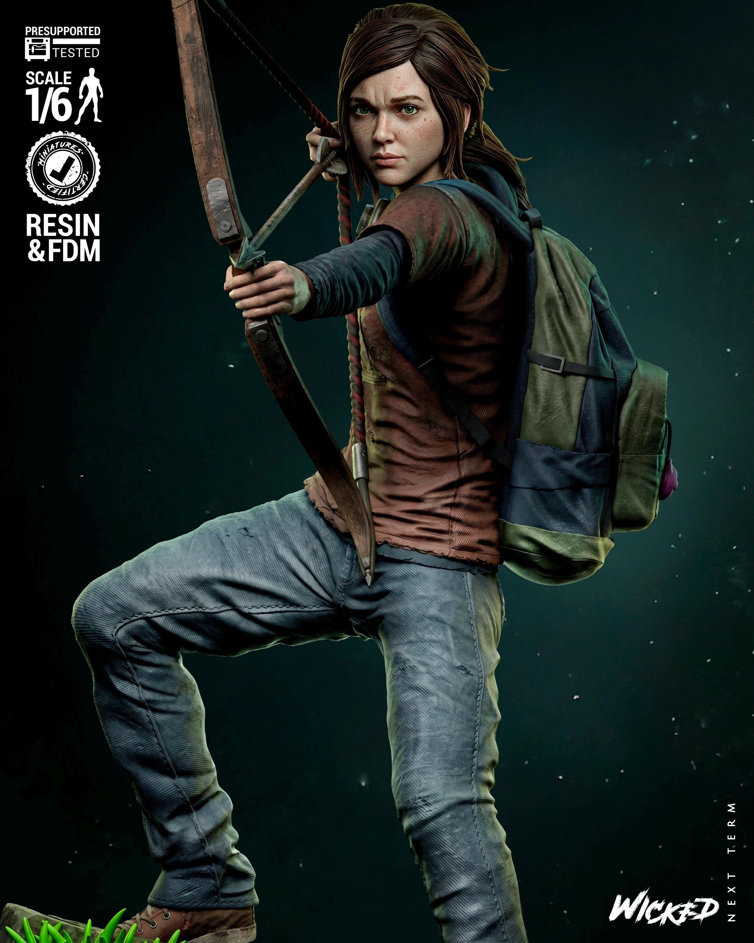 Ellie Inspired 3D Printed Sculpture | 1/6 Scale Fan Art Model Kit (Unpainted)