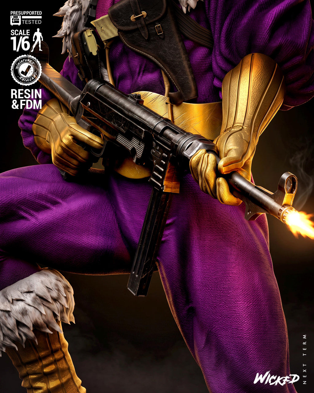 Unpainted Baron Zemo Fan Art Sculpture | 1/6 Scale 3D Printed Comic Figure