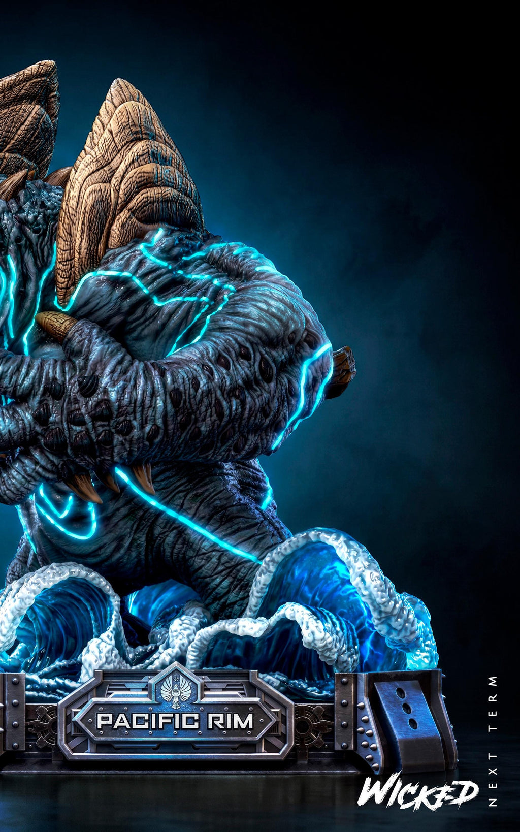 Leatherback Kaiju Monster Sculpture | 3D Printed Fan Art Model Kit (50cm)