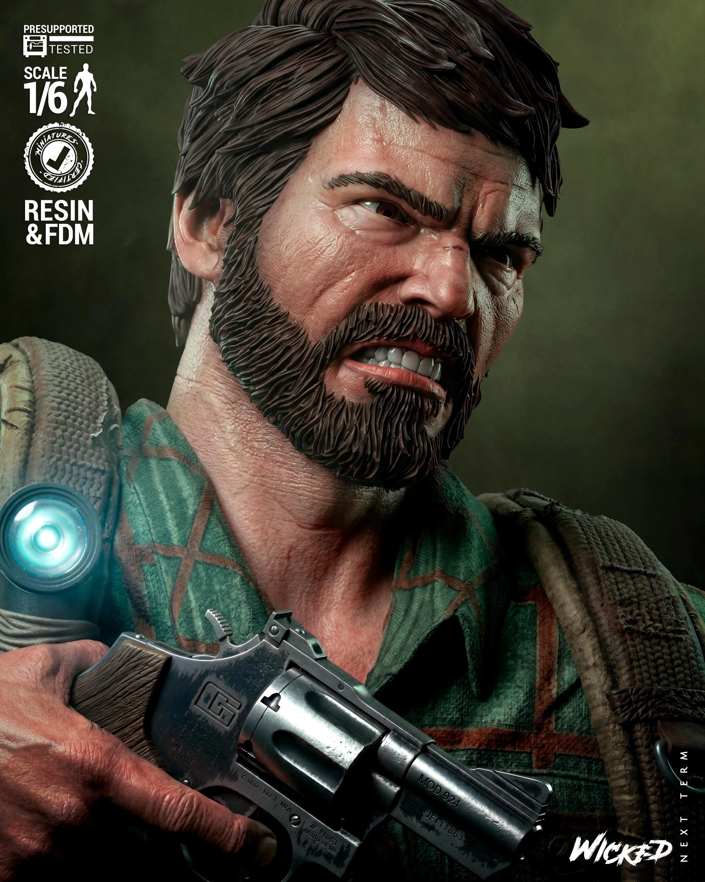Joel Inspired  unpainted 3D Print Sculpture | 1/6 Scale Survivor Fan Art Model Kit