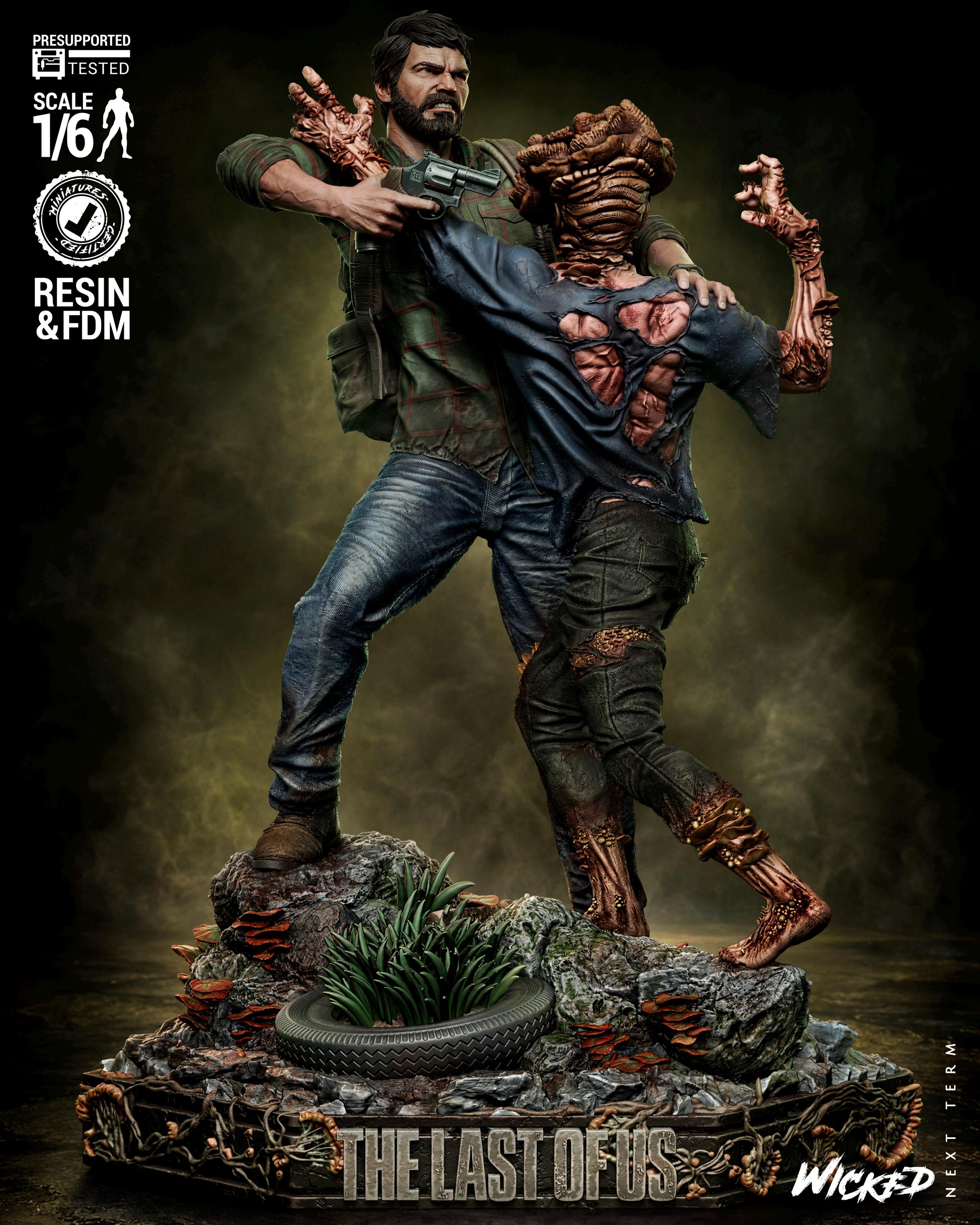 Joel Inspired  unpainted 3D Print Sculpture | 1/6 Scale Survivor Fan Art Model Kit