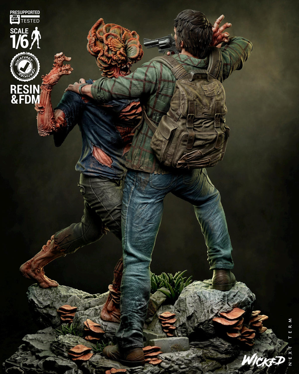 Joel Inspired  unpainted 3D Print Sculpture | 1/6 Scale Survivor Fan Art Model Kit