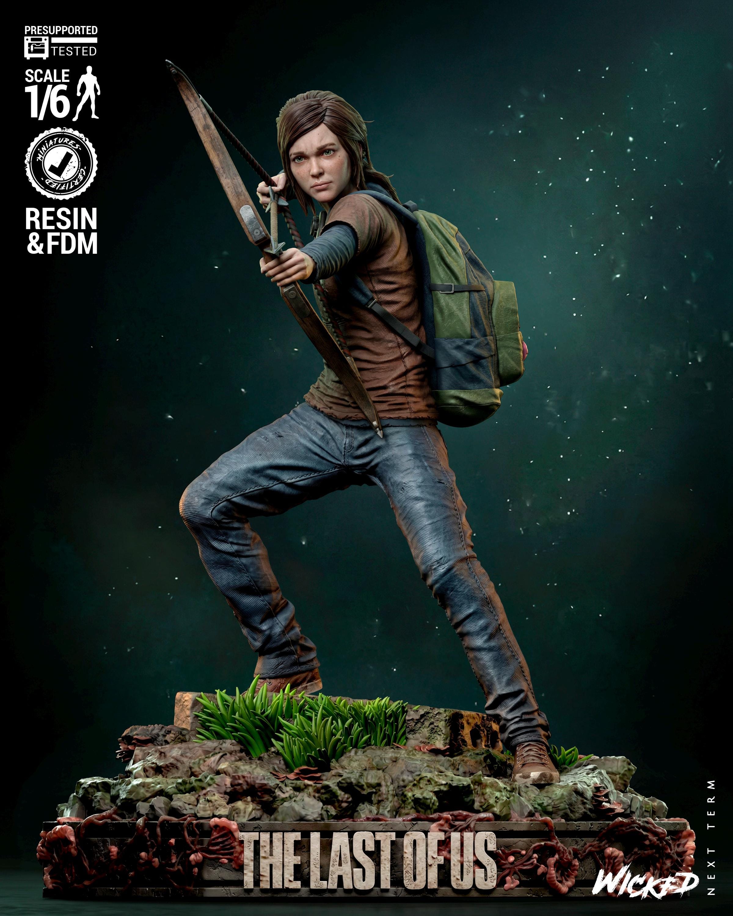 Ellie Inspired 3D Printed Sculpture | 1/6 Scale Fan Art Model Kit (Unpainted)