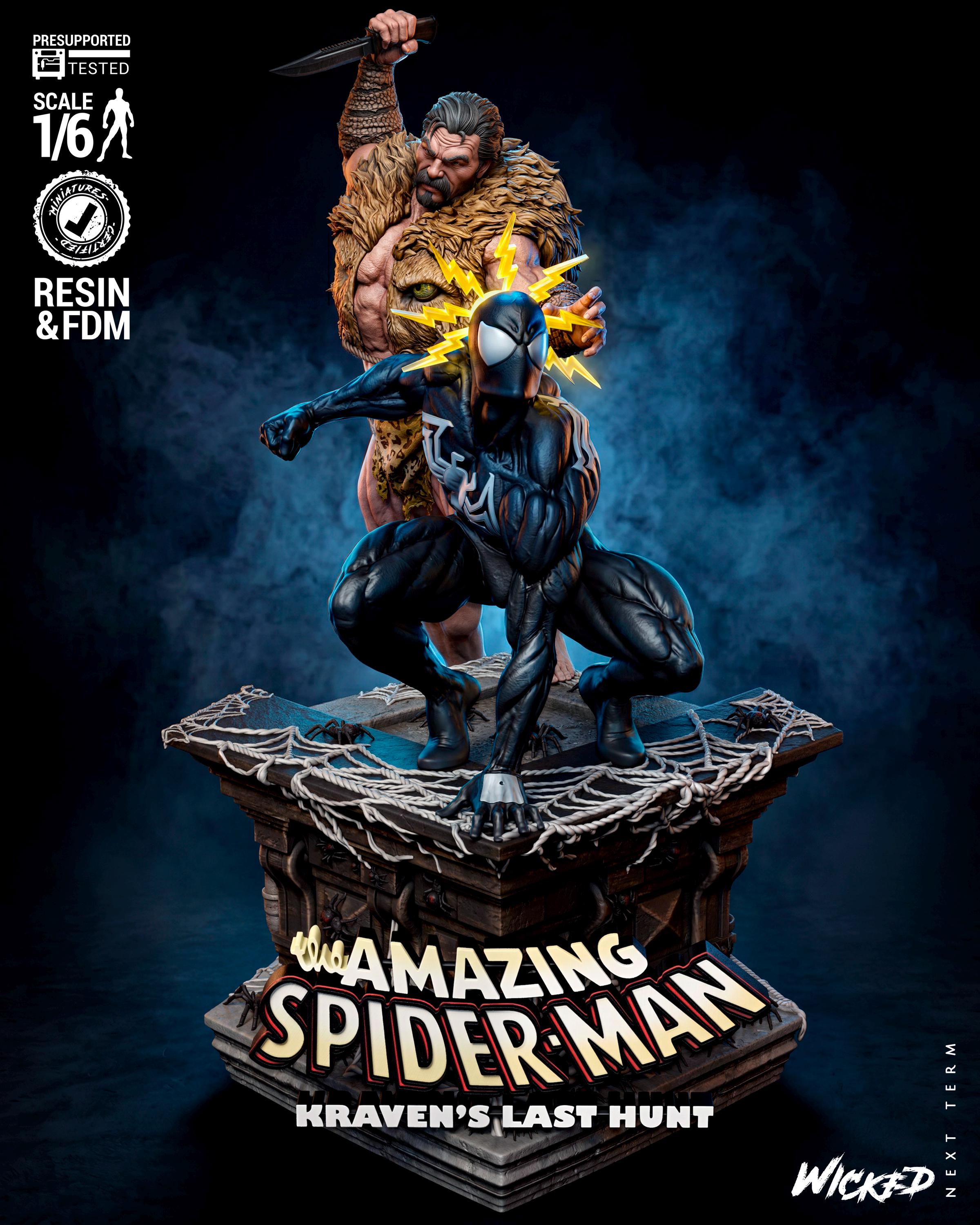 Spider-Man Last Hunt Diorama | Unpainted 1/6 Scale 3D Printed Fan Art Model(Unpainted)