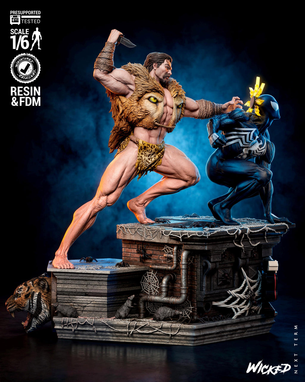 Spider-Man Last Hunt Diorama | Unpainted 1/6 Scale 3D Printed Fan Art Model(Unpainted)
