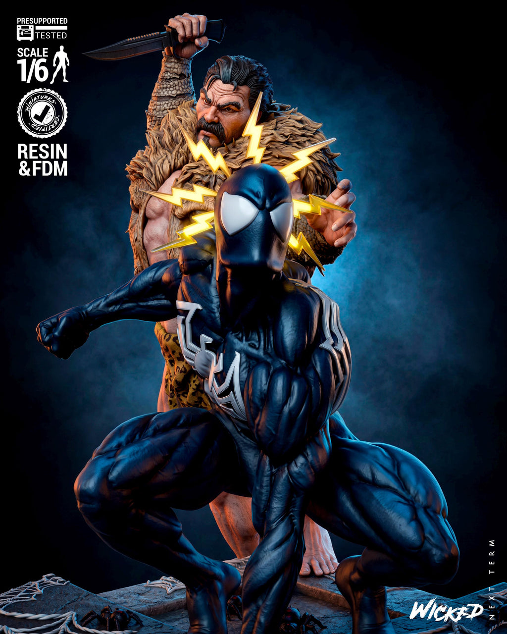 Spider-Man Last Hunt Diorama | Unpainted 1/6 Scale 3D Printed Fan Art Model(Unpainted)