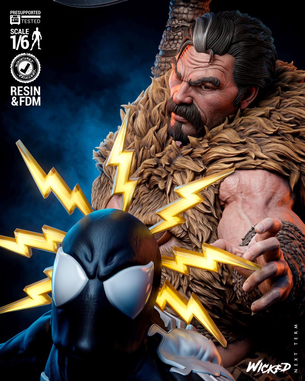 Spider-Man Last Hunt Diorama | Unpainted 1/6 Scale 3D Printed Fan Art Model(Unpainted)