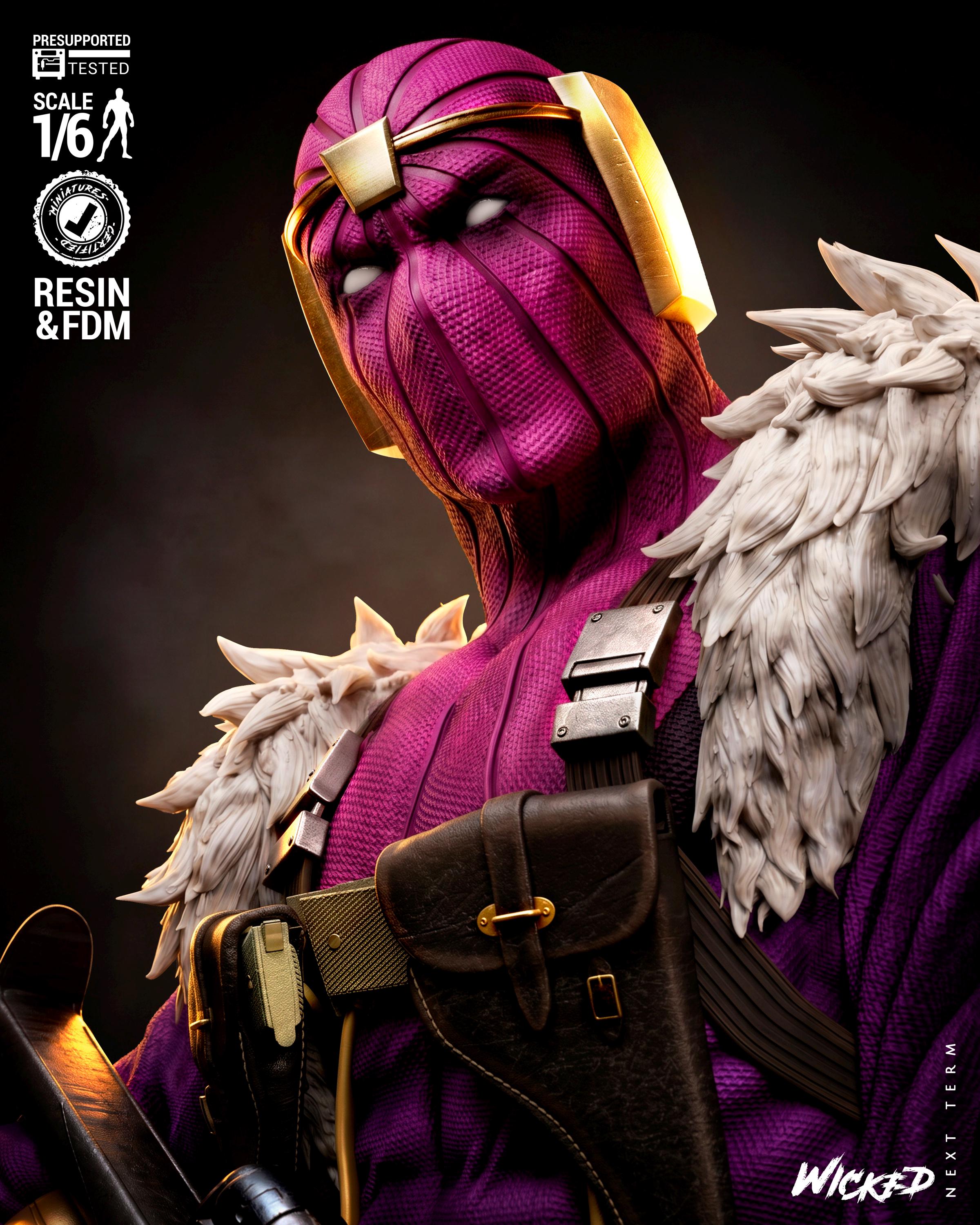 Unpainted Baron Zemo Fan Art Sculpture | 1/6 Scale 3D Printed Comic Figure