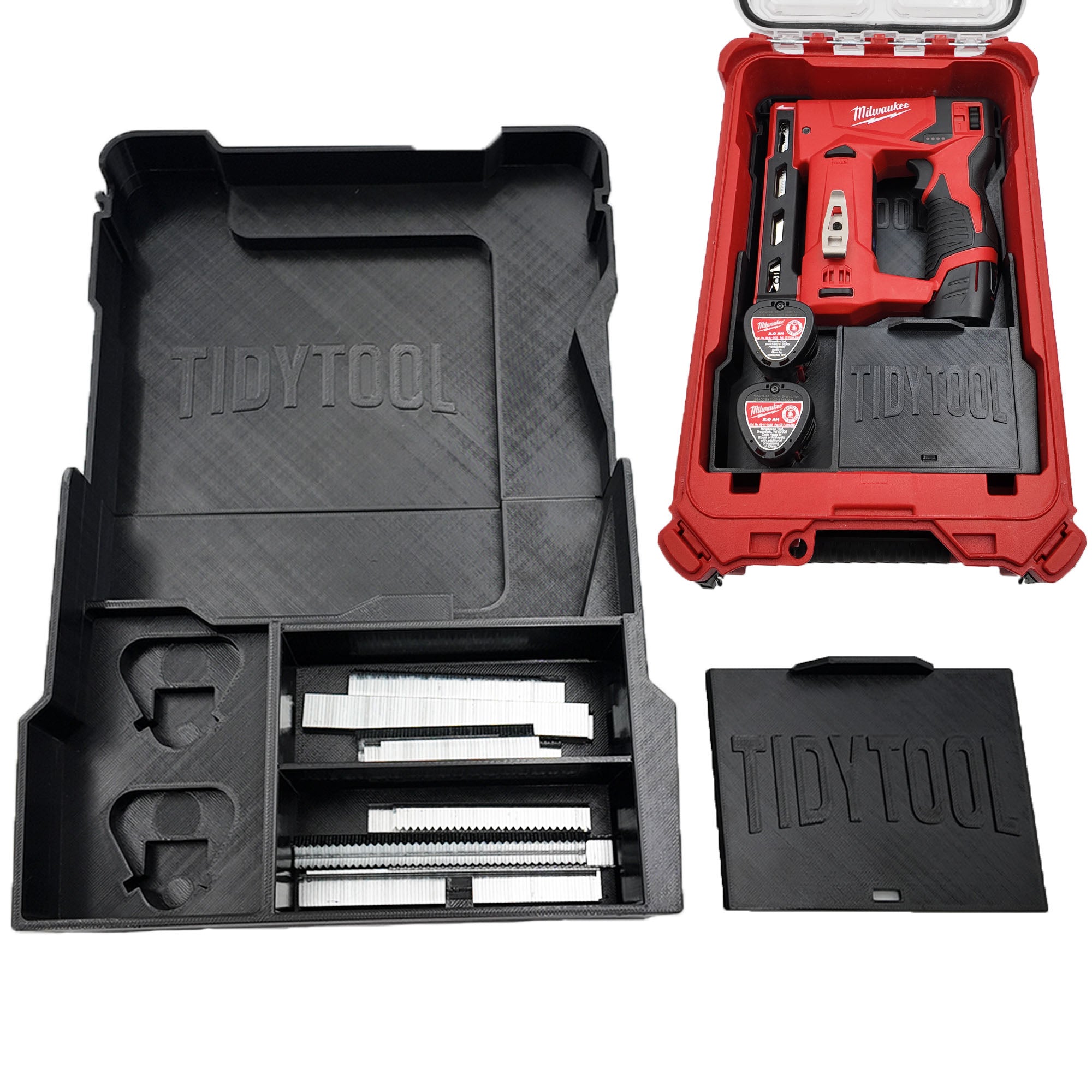 Milwaukee M12 Crown Stapler Organiser | Compact Packout Insert