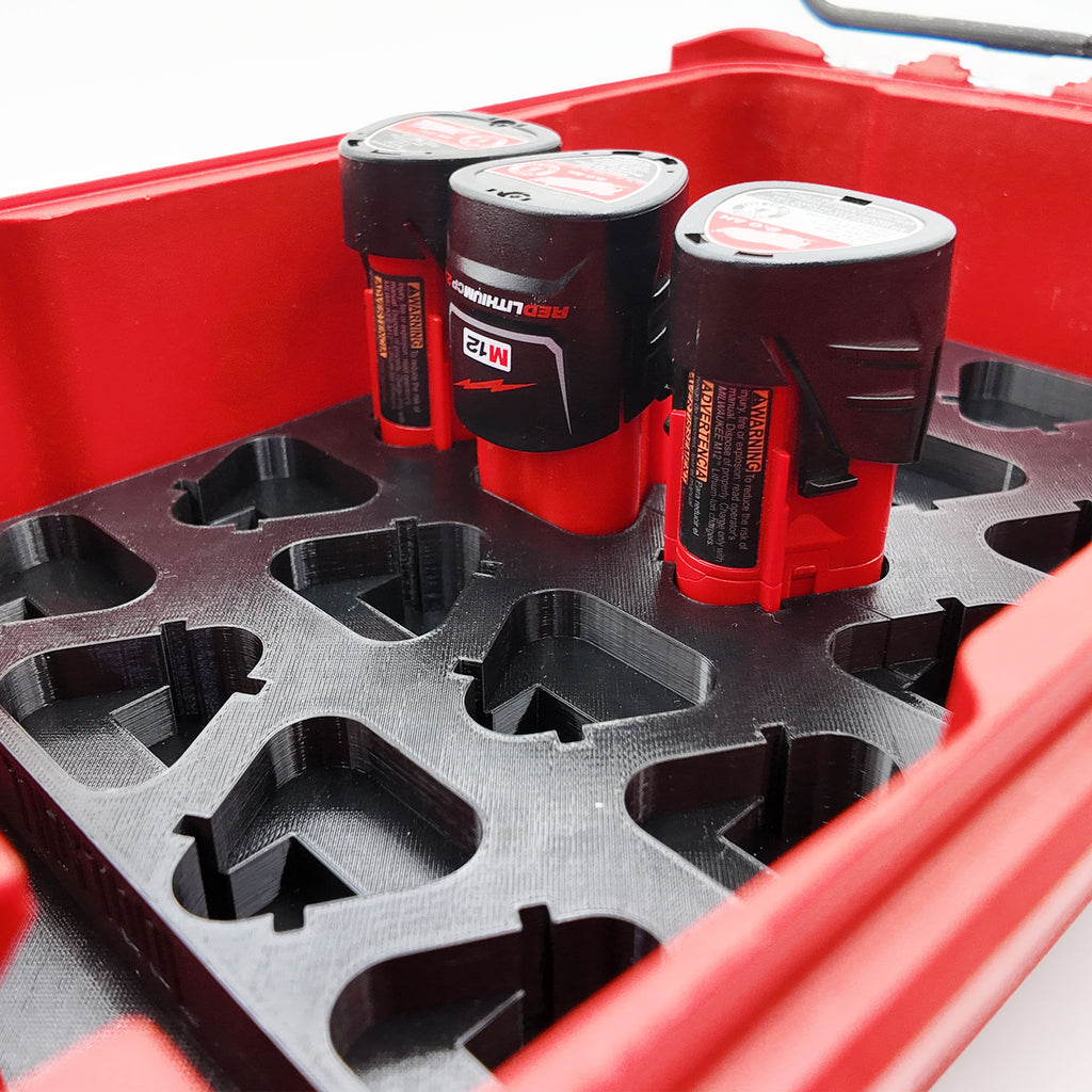 Milwaukee M12 Small Battery Organiser for Compact Packout