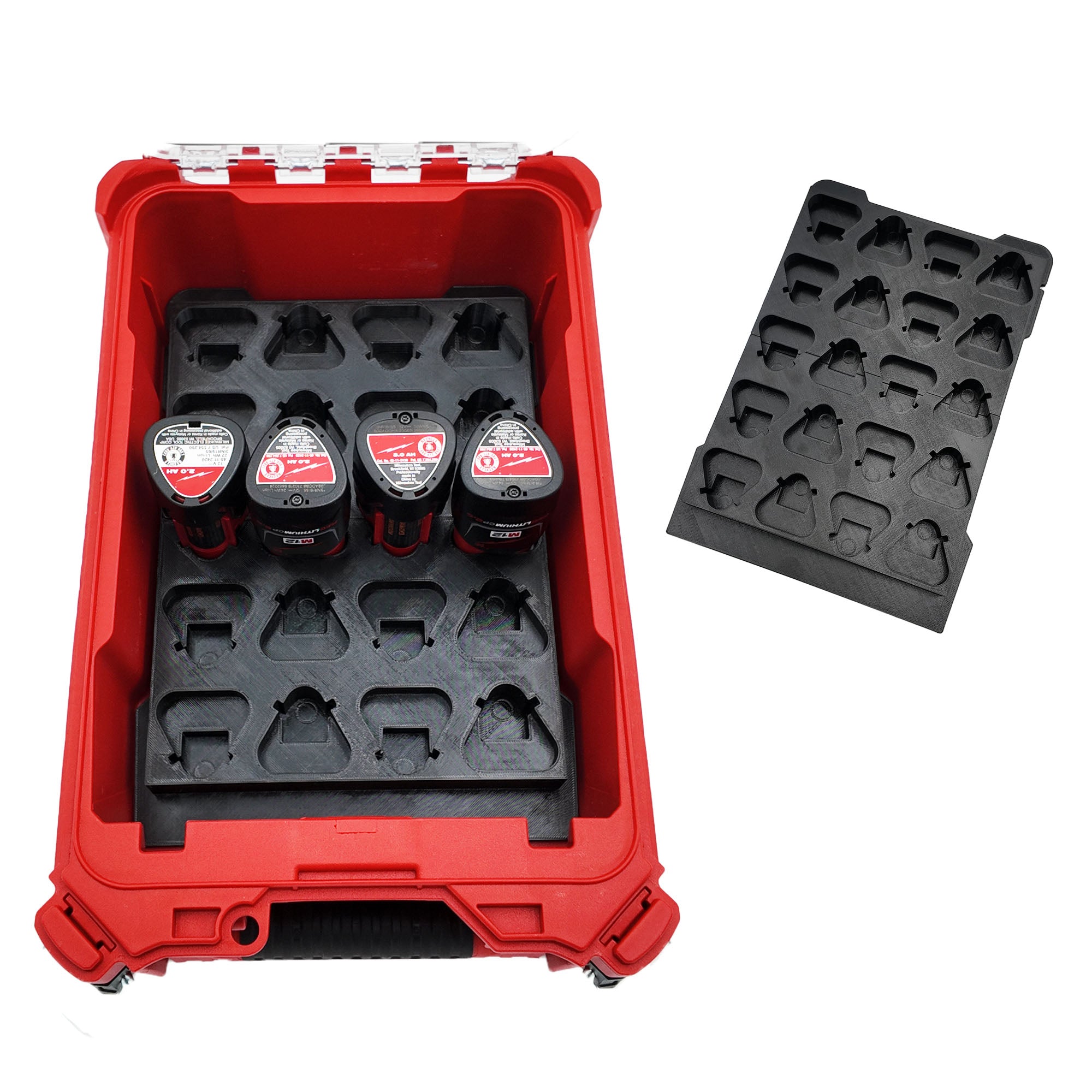 Milwaukee M12 Small Battery Organiser for Compact Packout